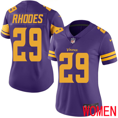 Minnesota Vikings #29 Limited Xavier Rhodes Purple Nike NFL Women Jersey Rush Vapor Untouchable